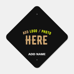 STYLISH MODERN CUSTOMIZABLE BLACK VERIFIED BRANDED METAL SIGN