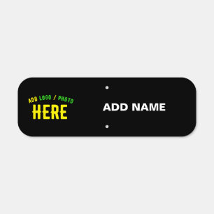 STYLISH MODERN CUSTOMIZABLE BLACK VERIFIED BRANDED METAL SIGN
