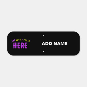STYLISH MODERN CUSTOMIZABLE BLACK VERIFIED BRANDED METAL SIGN