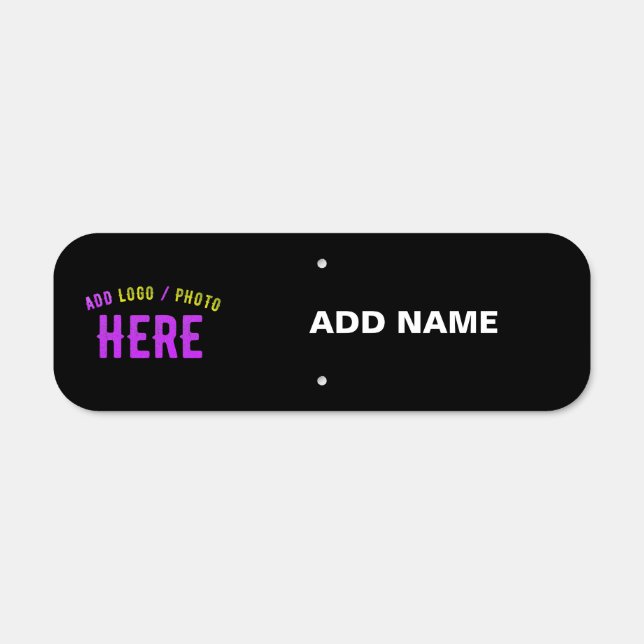 STYLISH MODERN CUSTOMIZABLE BLACK VERIFIED BRANDED METAL SIGN (Front)