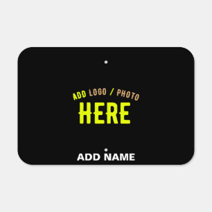 STYLISH MODERN CUSTOMIZABLE BLACK VERIFIED BRANDED METAL SIGN