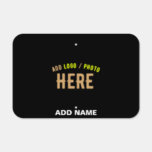 STYLISH MODERN CUSTOMIZABLE BLACK VERIFIED BRANDED METAL SIGN