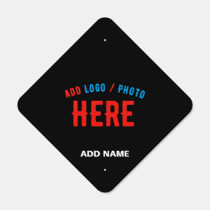 STYLISH MODERN CUSTOMIZABLE BLACK VERIFIED BRANDED METAL SIGN