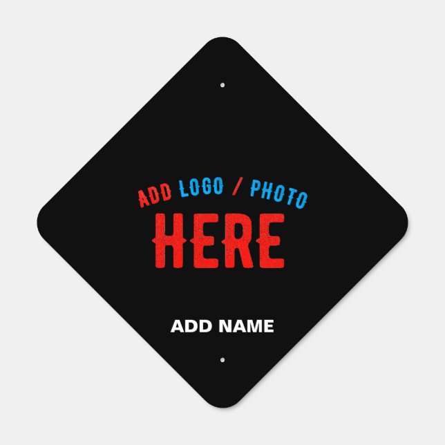 STYLISH MODERN CUSTOMIZABLE BLACK VERIFIED BRANDED METAL SIGN (Front)