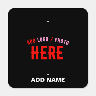 STYLISH MODERN CUSTOMIZABLE BLACK VERIFIED BRANDED METAL SIGN