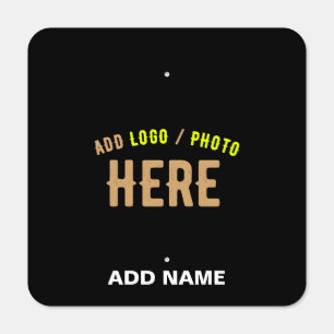 STYLISH MODERN CUSTOMIZABLE BLACK VERIFIED BRANDED METAL SIGN