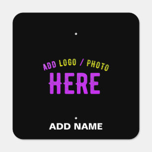 STYLISH MODERN CUSTOMIZABLE BLACK VERIFIED BRANDED METAL SIGN