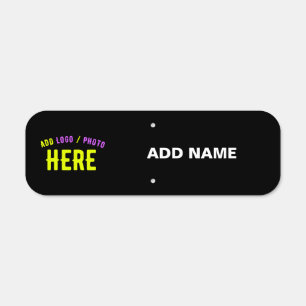 STYLISH MODERN CUSTOMIZABLE BLACK VERIFIED BRANDED METAL SIGN