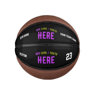 STYLISH MODERN CUSTOMIZABLE BLACK VERIFIED BRANDED MINI BASKETBALL