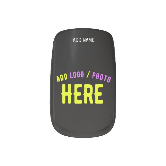 STYLISH MODERN CUSTOMIZABLE BLACK VERIFIED BRANDED MINX NAIL ART (Left Thumb)