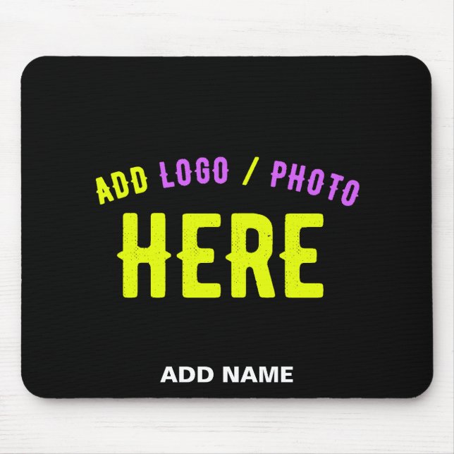 STYLISH MODERN CUSTOMIZABLE BLACK VERIFIED BRANDED MOUSE PAD (Front)