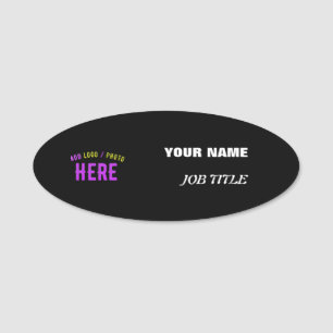 STYLISH MODERN CUSTOMIZABLE BLACK VERIFIED BRANDED NAME TAG