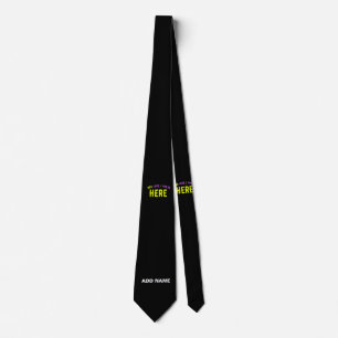 STYLISH MODERN CUSTOMIZABLE BLACK VERIFIED BRANDED NECK TIE