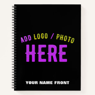 STYLISH MODERN CUSTOMIZABLE BLACK VERIFIED BRANDED NOTEBOOK