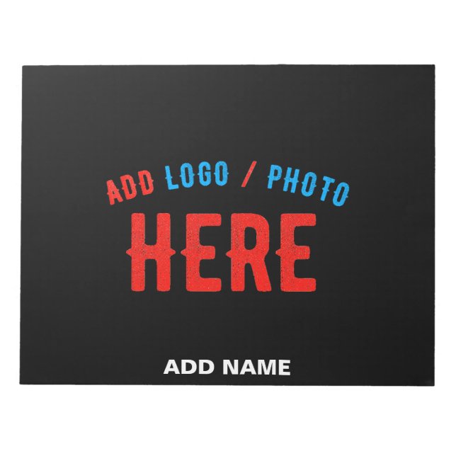STYLISH MODERN CUSTOMIZABLE BLACK VERIFIED BRANDED NOTEPAD (Front)