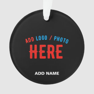 STYLISH MODERN CUSTOMIZABLE BLACK VERIFIED BRANDED ORNAMENT