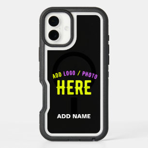 STYLISH MODERN CUSTOMIZABLE BLACK VERIFIED BRANDED iPhone 16 PLUS CASE