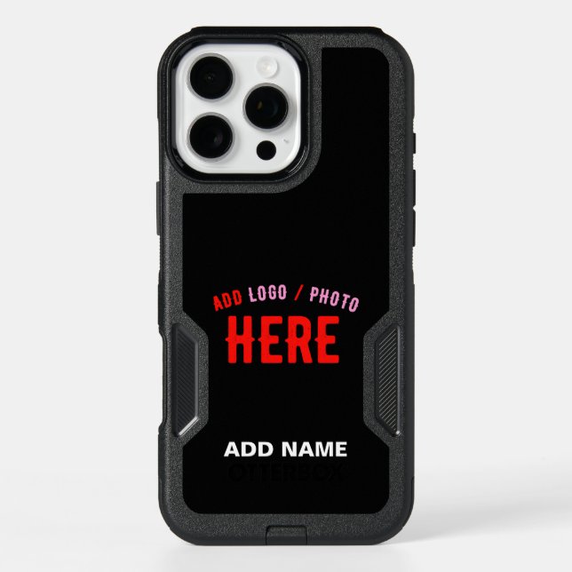 STYLISH MODERN CUSTOMIZABLE BLACK VERIFIED BRANDED OTTERBOX iPhone CASE (Back)