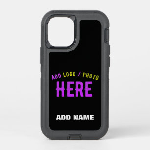 STYLISH MODERN CUSTOMIZABLE BLACK VERIFIED BRANDED OtterBox DEFENDER iPhone 12 MINI CASE