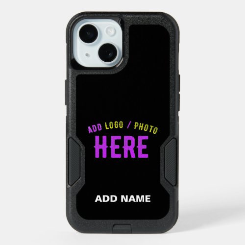 STYLISH MODERN CUSTOMIZABLE BLACK VERIFIED BRANDED iPhone 15 CASE