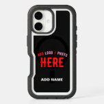 STYLISH MODERN CUSTOMIZABLE BLACK VERIFIED BRANDED iPhone 16 CASE