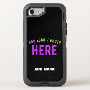 STYLISH MODERN CUSTOMIZABLE BLACK VERIFIED BRANDED OtterBox DEFENDER iPhone SE/8/7 CASE