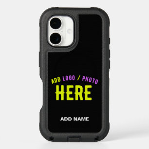 STYLISH MODERN CUSTOMIZABLE BLACK VERIFIED BRANDED iPhone 16 CASE