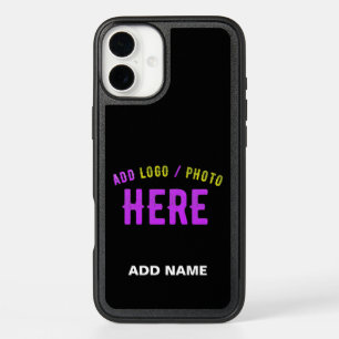 STYLISH MODERN CUSTOMIZABLE BLACK VERIFIED BRANDED iPhone 16 PLUS CASE