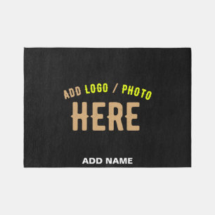 STYLISH MODERN CUSTOMIZABLE BLACK VERIFIED BRANDED OUTDOOR RUG