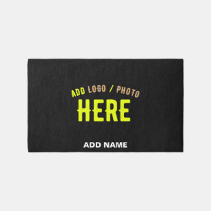 STYLISH MODERN CUSTOMIZABLE BLACK VERIFIED BRANDED OUTDOOR RUG