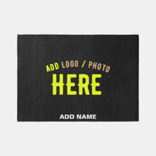 STYLISH MODERN CUSTOMIZABLE BLACK VERIFIED BRANDED OUTDOOR RUG
