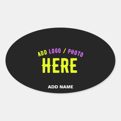 STYLISH MODERN CUSTOMIZABLE BLACK VERIFIED BRANDED OVAL STICKER