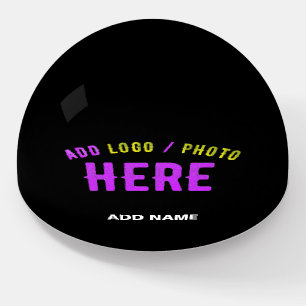 STYLISH MODERN CUSTOMIZABLE BLACK VERIFIED BRANDED PAPERWEIGHT