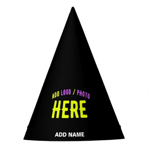 STYLISH MODERN CUSTOMIZABLE BLACK VERIFIED BRANDED PARTY HAT