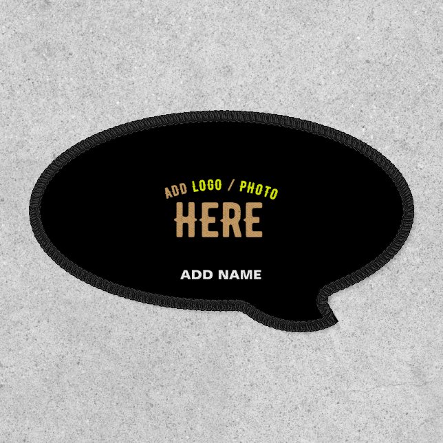 STYLISH MODERN CUSTOMIZABLE BLACK VERIFIED BRANDED PATCH (Front)