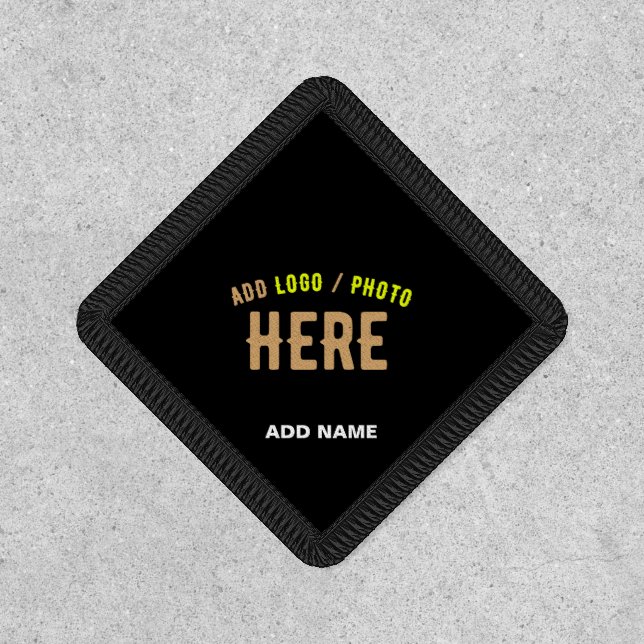 STYLISH MODERN CUSTOMIZABLE BLACK VERIFIED BRANDED PATCH (Front)