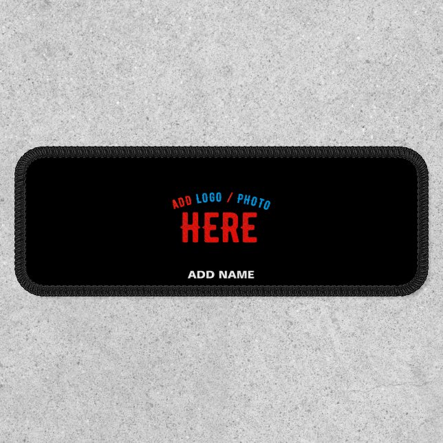 STYLISH MODERN CUSTOMIZABLE BLACK VERIFIED BRANDED PATCH (Front)
