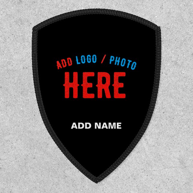 STYLISH MODERN CUSTOMIZABLE BLACK VERIFIED BRANDED PATCH (Front)