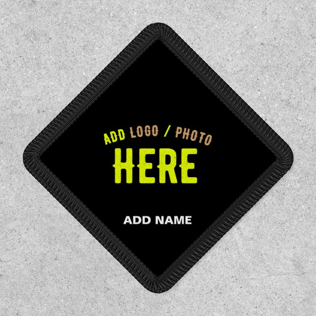 STYLISH MODERN CUSTOMIZABLE BLACK VERIFIED BRANDED PATCH (Front)