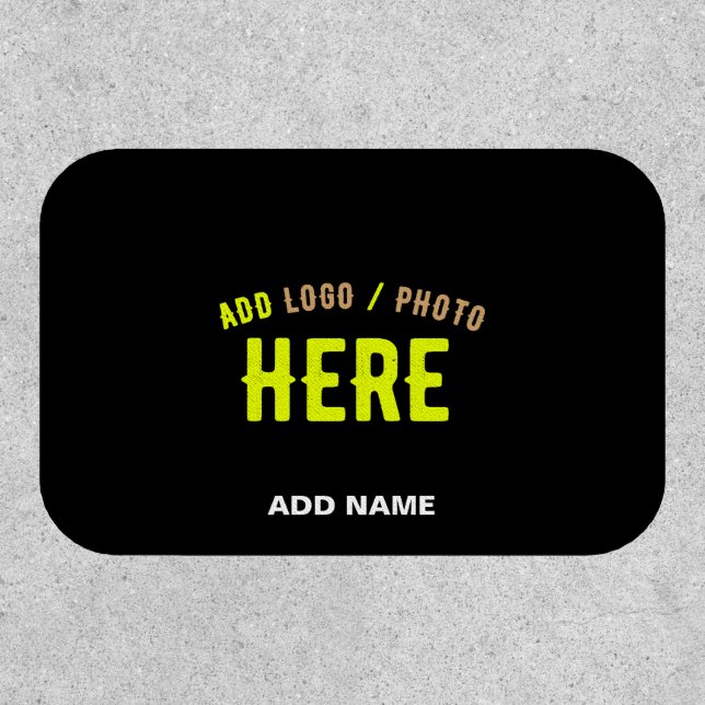 STYLISH MODERN CUSTOMIZABLE BLACK VERIFIED BRANDED PATCH (Front)