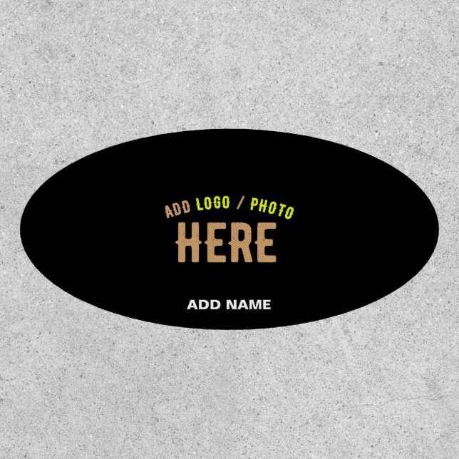 STYLISH MODERN CUSTOMIZABLE BLACK VERIFIED BRANDED PATCH (Front)