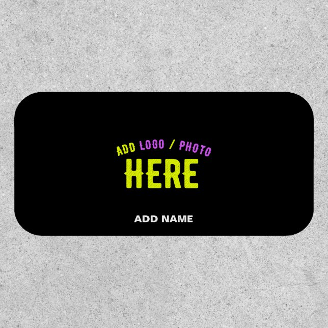 STYLISH MODERN CUSTOMIZABLE BLACK VERIFIED BRANDED PATCH (Front)