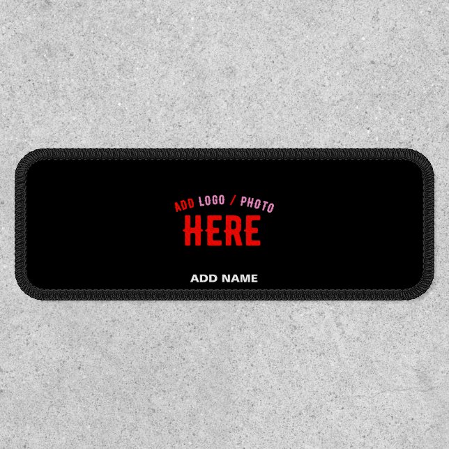 STYLISH MODERN CUSTOMIZABLE BLACK VERIFIED BRANDED PATCH (Front)