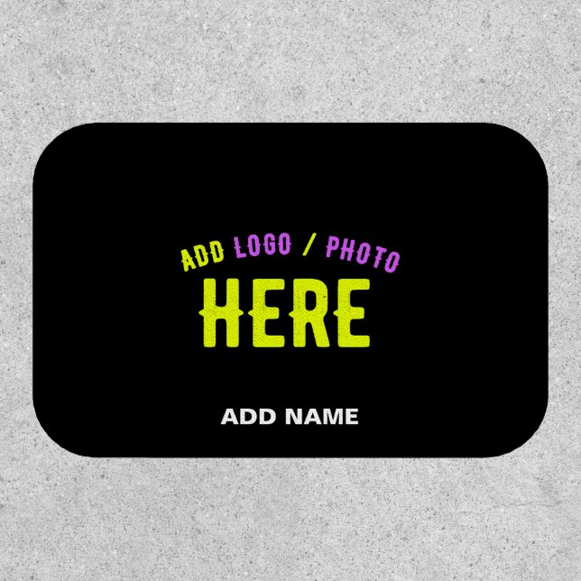 STYLISH MODERN CUSTOMIZABLE BLACK VERIFIED BRANDED PATCH (Front)