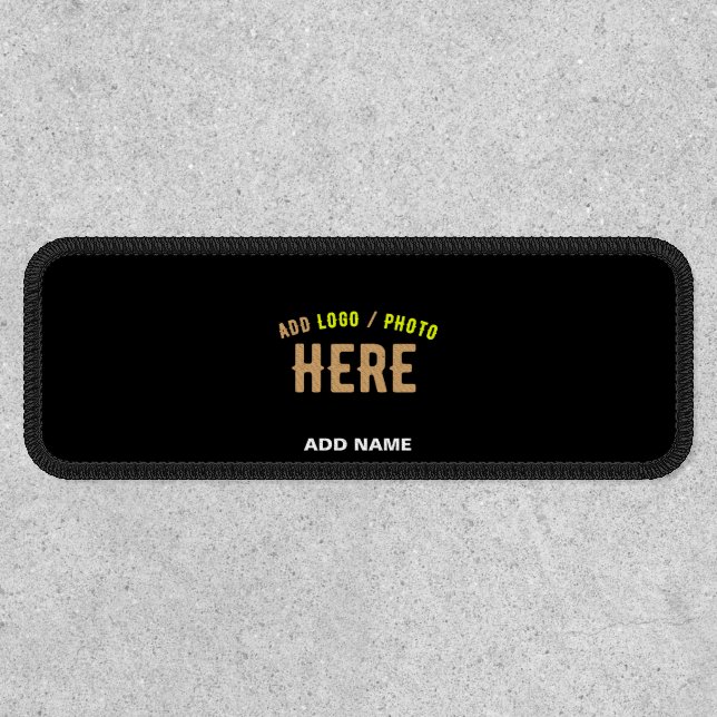 STYLISH MODERN CUSTOMIZABLE BLACK VERIFIED BRANDED PATCH (Front)