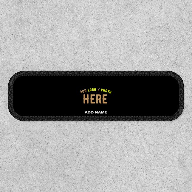 STYLISH MODERN CUSTOMIZABLE BLACK VERIFIED BRANDED PATCH (Front)