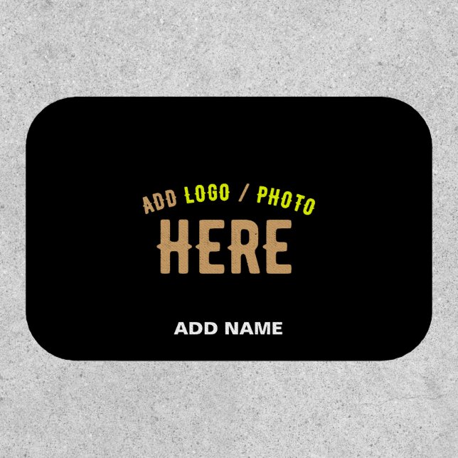 STYLISH MODERN CUSTOMIZABLE BLACK VERIFIED BRANDED PATCH (Front)