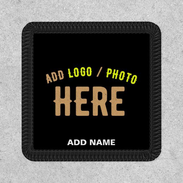 STYLISH MODERN CUSTOMIZABLE BLACK VERIFIED BRANDED PATCH (Front)