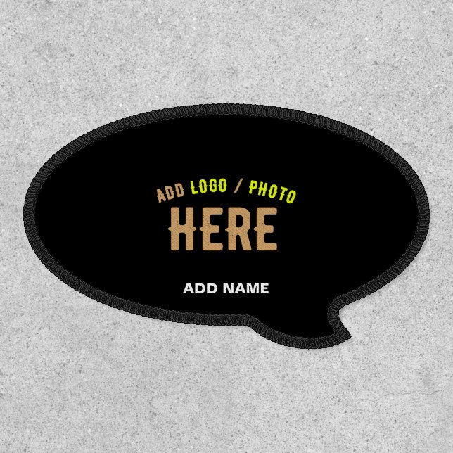 STYLISH MODERN CUSTOMIZABLE BLACK VERIFIED BRANDED PATCH (Front)