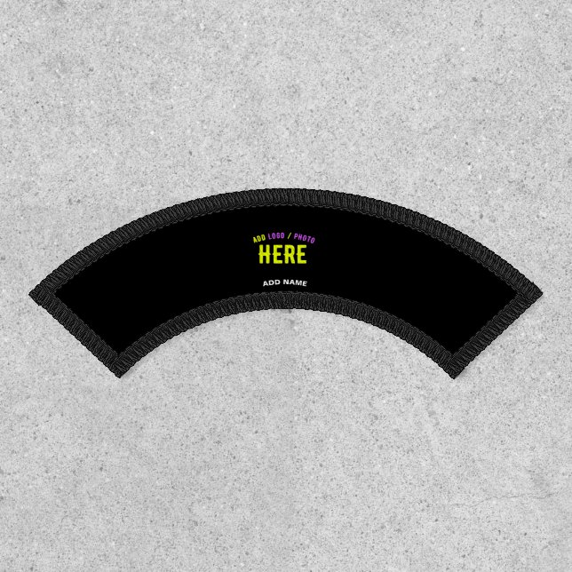 STYLISH MODERN CUSTOMIZABLE BLACK VERIFIED BRANDED PATCH (Front)